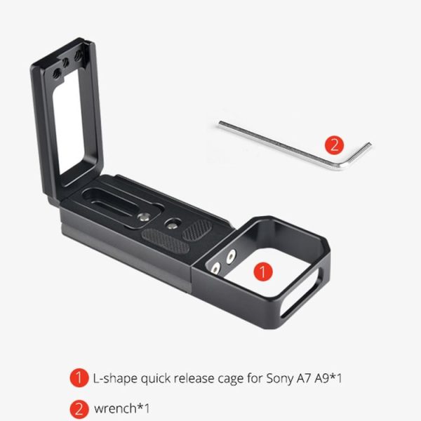 YELANGU CL6 YLG0712A Vertical Shoot Quick Release L Plate Bracket Base Holder for Sony A9 (ILCE-9) / A7 III / A7R III (Black) - Image 16