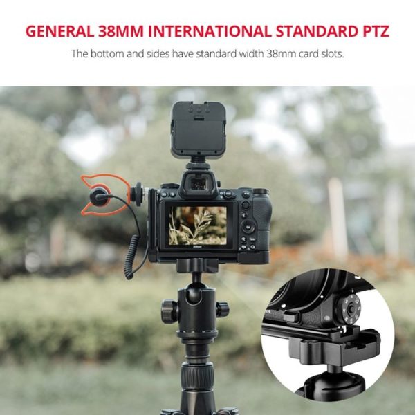 YELANGU CL1 YLG0716A Vertical Shoot Quick Release L Plate Bracket Base Holder for Nikon Z6 / Z7 (Black) - Image 14