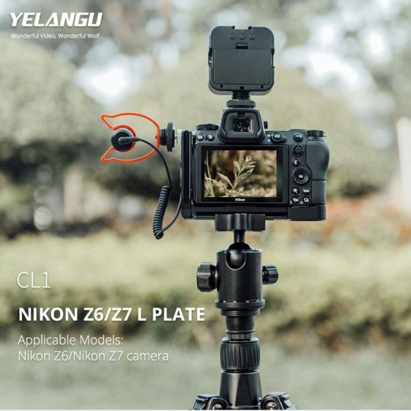 YELANGU CL1 YLG0716A Vertical Shoot Quick Release L Plate Bracket Base Holder for Nikon Z6 / Z7 (Black) - Image 5