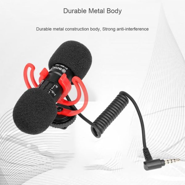 BOYA BY-MM1 PRO Two-way Pickup Microphone Camera Microphone with Windshield for Canon / Nikon / Sony DSLR Cameras and Video Cameras - Image 10