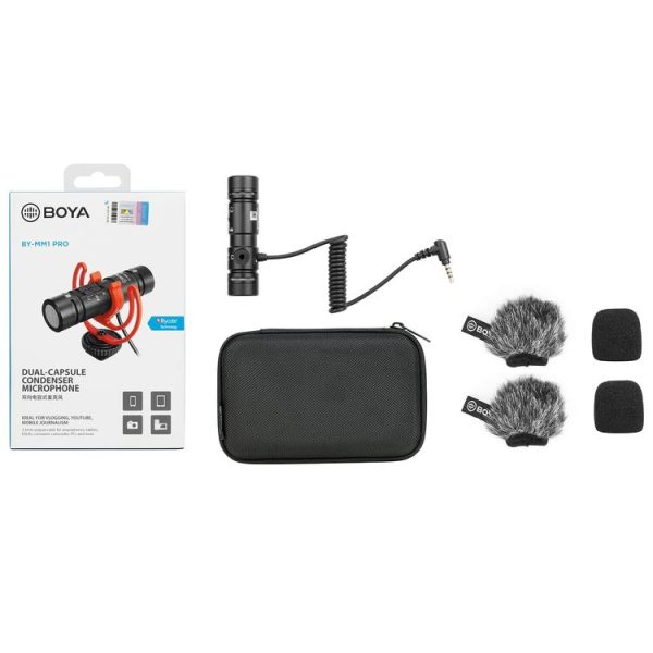 BOYA BY-MM1 PRO Two-way Pickup Microphone Camera Microphone with Windshield for Canon / Nikon / Sony DSLR Cameras and Video Cameras - Image 4