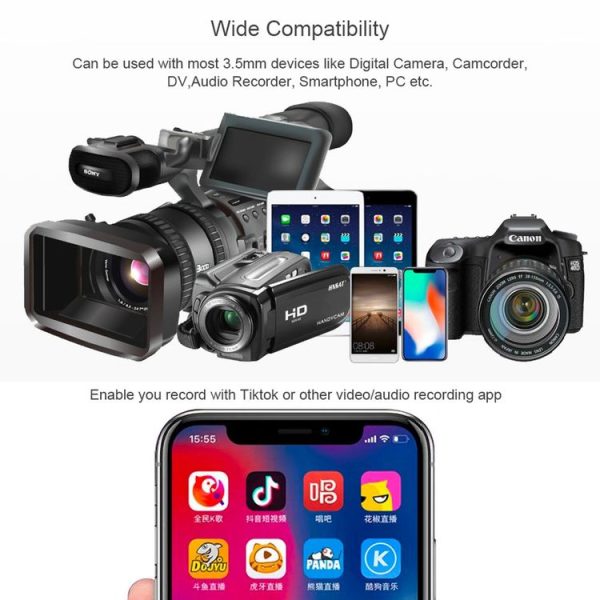 BOYA BY-MM1 PRO Two-way Pickup Microphone Camera Microphone with Windshield for Canon / Nikon / Sony DSLR Cameras and Video Cameras - Image 9