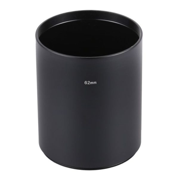 62mm Thread Type Straight Tube Full Metal Lens Hood Shade for Medium Telephoto Lens