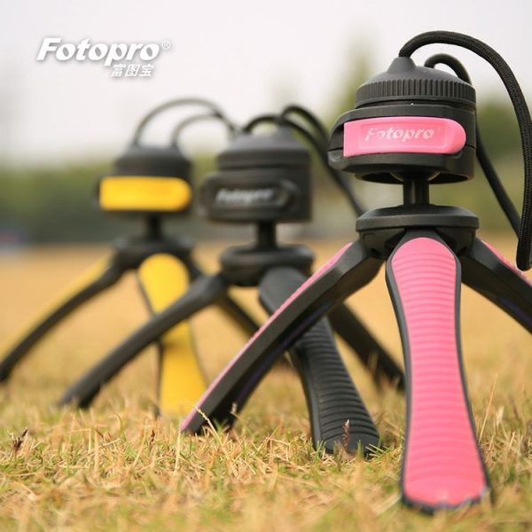 Fotopro SY-310 Adjustable 123mm-167mm 1.5kg Burden 1 / 4 inch Screw Portable Mini Tripod Holder Stand Mount with Protective Cover & Sling for Mobile Phone & GoPro & Card Machine & Micro DSLR Digital Camera (Pink) - Image 7