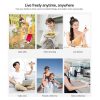SriHome SH006 360 Degree Rotation Panoramic Head Bluetooth Auto Face Tracking Object Tracking Holder with Phone Clamp for Smartphones, GoPro, DSLR Cameras (White) - Image 11