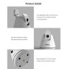 SriHome SH006 360 Degree Rotation Panoramic Head Bluetooth Auto Face Tracking Object Tracking Holder with Phone Clamp for Smartphones, GoPro, DSLR Cameras (White) - Image 13