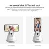SriHome SH006 360 Degree Rotation Panoramic Head Bluetooth Auto Face Tracking Object Tracking Holder with Phone Clamp for Smartphones, GoPro, DSLR Cameras (White) - Image 9