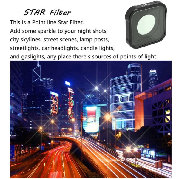 JSR KB Series STAR+CPL+NIGHT+ND8+ND16+ND32 Lens Filter for GoPro HERO13 Black / 12 Black / 11 Black / 10 Black / 9 Black - Image 11