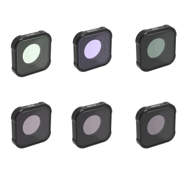 JSR KB Series STAR+CPL+NIGHT+ND8+ND16+ND32 Lens Filter for GoPro HERO13 Black / 12 Black / 11 Black / 10 Black / 9 Black - Image 2
