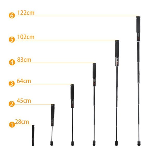BEXIN P256A Portable Travel Outdoor DSLR Camera Aluminum Alloy Monopod Holder (Black) - Image 4