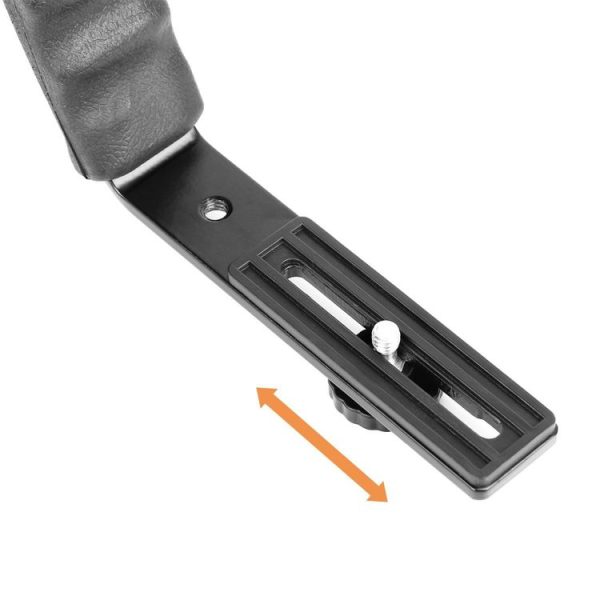 L-Shaped Aluminum Flash Bracket Camera Holder (Black) - Image 6