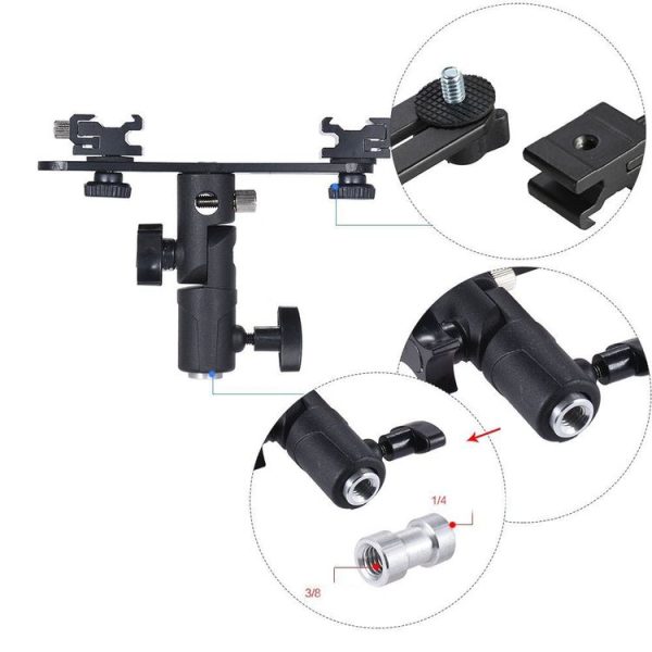 Double Hot Shoe Flash Stand Bracket - Image 2