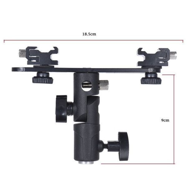 Double Hot Shoe Flash Stand Bracket - Image 5