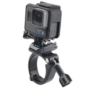 GP434 Large Size Bicycle Motorcycle Handlebar Fixing Mount for GoPro, Insta360, DJI and Other Action Cameras (Black)