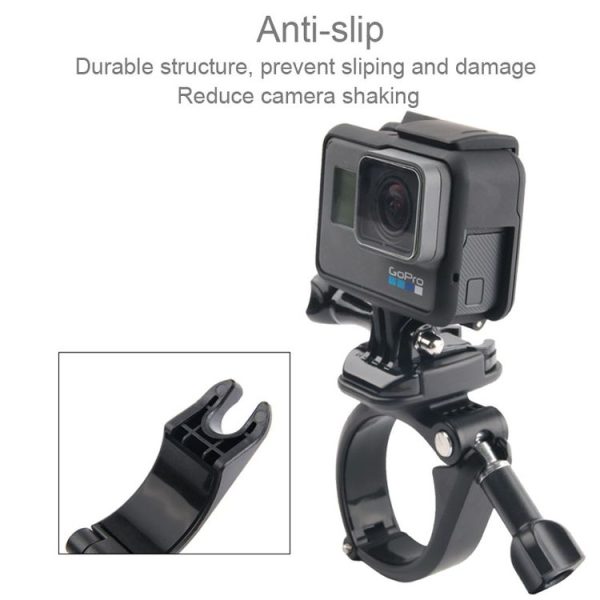 GP434 Large Size Bicycle Motorcycle Handlebar Fixing Mount for GoPro, Insta360, DJI and Other Action Cameras (Black) - Image 5