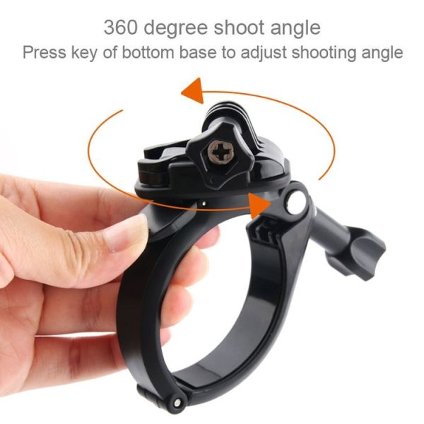GP434 Large Size Bicycle Motorcycle Handlebar Fixing Mount for GoPro, Insta360, DJI and Other Action Cameras (Black) - Image 6