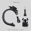 GP434 Large Size Bicycle Motorcycle Handlebar Fixing Mount for GoPro, Insta360, DJI and Other Action Cameras (Black) - Image 8