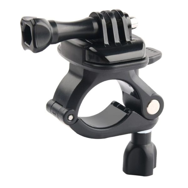 GP435 Small Size Bicycle Motorcycle Handlebar Fixing Mount for GoPro, Insta360, DJI and Other Action Cameras (Black)