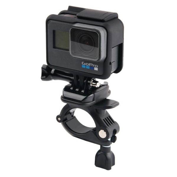 GP435 Small Size Bicycle Motorcycle Handlebar Fixing Mount for GoPro, Insta360, DJI and Other Action Cameras (Black) - Image 2