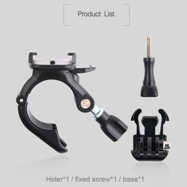 GP435 Small Size Bicycle Motorcycle Handlebar Fixing Mount for GoPro, Insta360, DJI and Other Action Cameras (Black) - Image 8