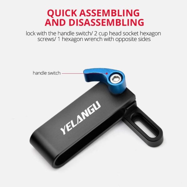 YELANGU A65 SSD Mount Bracket SSD Holder for Camera Cage (Black) - Image 2