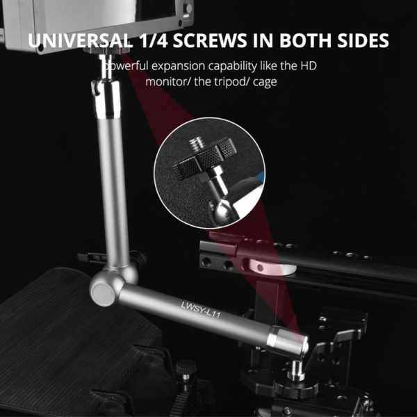 YELANGU 7 inch Adjustable Friction Articulating Magic Arm (Grey) - Image 13