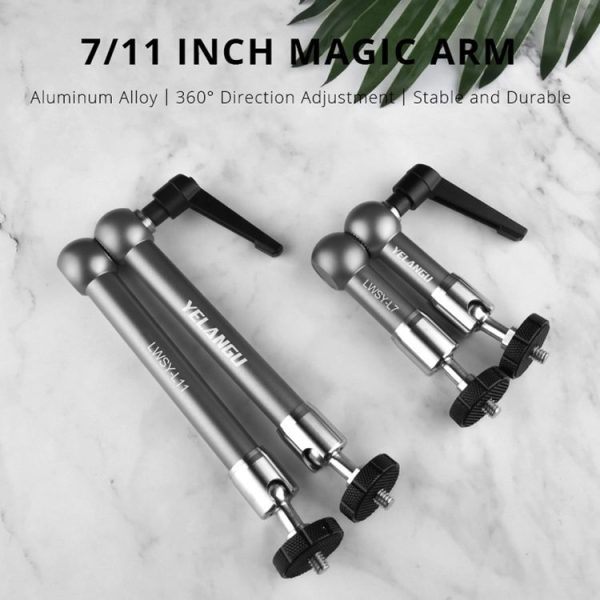 YELANGU 7 inch Adjustable Friction Articulating Magic Arm (Grey) - Image 6