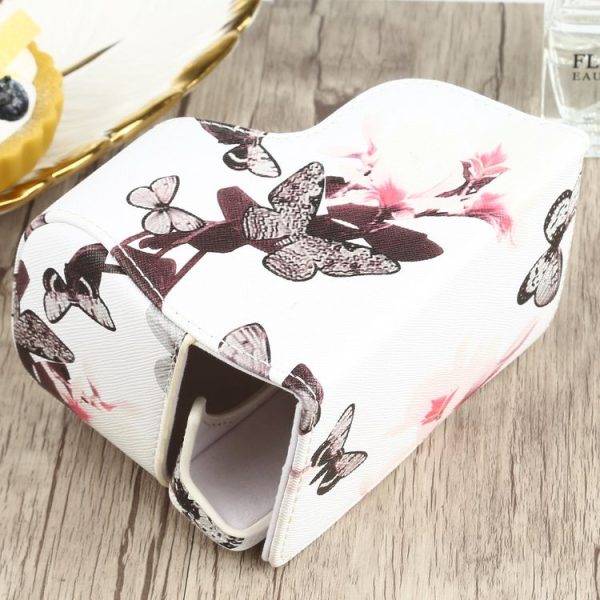 Flower Pattern PU Leather Camera Case for Sony A6000 / A6300 / A6400 / Nex 6 (White) - Image 3