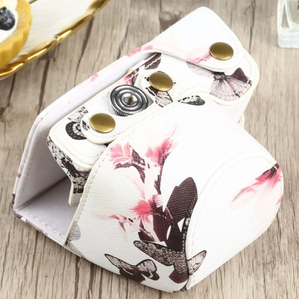 Flower Pattern PU Leather Camera Case for Sony A6000 / A6300 / A6400 / Nex 6 (White) - Image 4