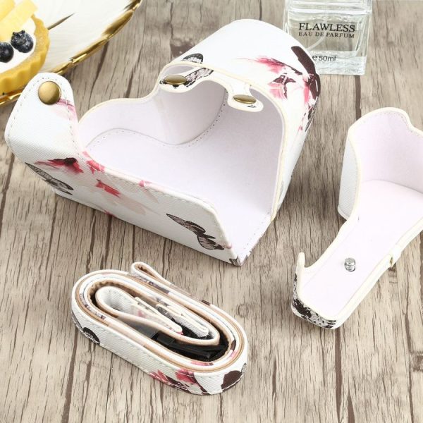 Flower Pattern PU Leather Camera Case for Sony A6000 / A6300 / A6400 / Nex 6 (White) - Image 5