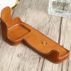 1 / 4 inch Thread PU Leather Camera Half Case Base for Canon EOS 90D (Brown) - Image 2