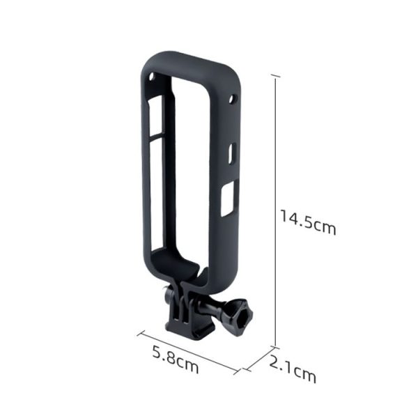 PC Plastic Protective Frame Mount Cage with Tripod Base Adapter for Insta360 One X2 (Black) - Image 2