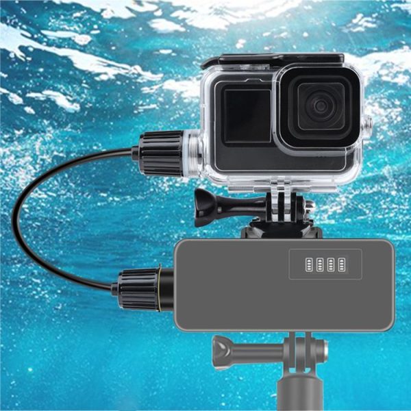 GoPro HERO10 Black / HERO9 Black 30m Charging Waterproof Housing Case with Buckle Basic Mount & Screw