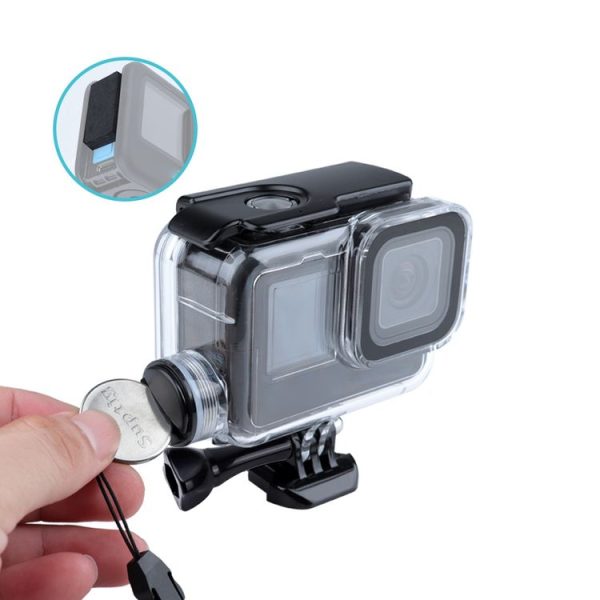 GoPro HERO10 Black / HERO9 Black 30m Charging Waterproof Housing Case with Buckle Basic Mount & Screw - Image 3