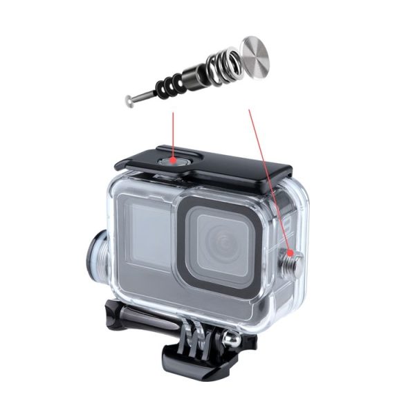 GoPro HERO10 Black / HERO9 Black 30m Charging Waterproof Housing Case with Buckle Basic Mount & Screw - Image 4