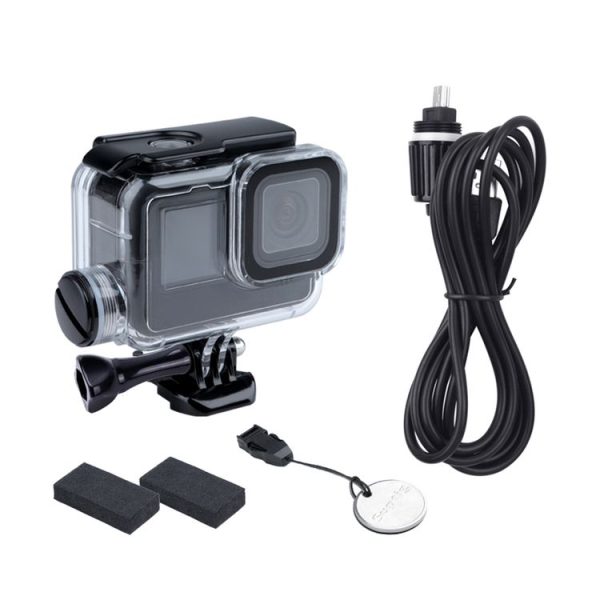 GoPro HERO10 Black / HERO9 Black 30m Charging Waterproof Housing Case with Buckle Basic Mount & Screw - Image 7