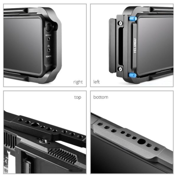 YELANGU C25 Camera Monitor Cage Stabilizer for Atomos NinjaV (Black) - Image 7