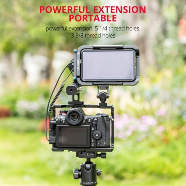 YELANGU C25 Camera Monitor Cage Stabilizer for Atomos NinjaV (Black) - Image 9