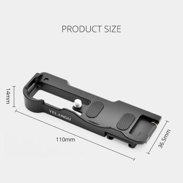 YELANGU CL12 Camera Expansion Board Base L Plate for Sony ZV-1 (Black) - Image 4