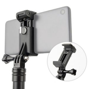 Selfie Sticks Monopods Mount Phone Clamp for iPhone, Samsung, HTC, Sony, LG and other Smartphones, Clip Range: 6-9cm (Black)