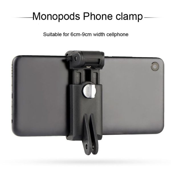 Selfie Sticks Monopods Mount Phone Clamp for iPhone, Samsung, HTC, Sony, LG and other Smartphones, Clip Range: 6-9cm (Black) - Image 5