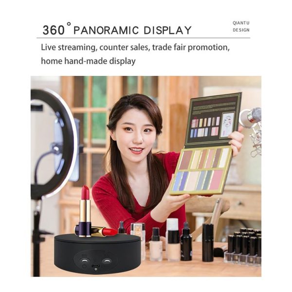 13cm Xiaoai Electric Rotating Turntable Display Stand Video Shooting Props Turntable (Black) - Image 7
