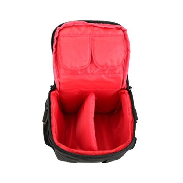 HUWANG HU107420 Portable Waterproof Scratch-proof Polyester Surface Material Outdoor Sports Sling Shoulder Bag Handbag DSLR Camera Bag Phone Bag with Adjustable Detachable Shoulder Strap for GoPro, SJCAM, Nikon, Canon, Xiaomi Xiaoyi YI, Apple, Samsung, Huawei, Size: 18 x 17 x 13 cm (Red) - Image 5