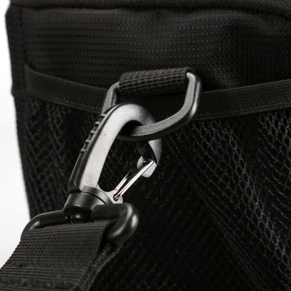 HUWANG HU107420 Portable Waterproof Scratch-proof Polyester Surface Material Outdoor Sports Sling Shoulder Bag Handbag DSLR Camera Bag Phone Bag with Adjustable Detachable Shoulder Strap for GoPro, SJCAM, Nikon, Canon, Xiaomi Xiaoyi YI, Apple, Samsung, Huawei, Size: 18 x 17 x 13 cm (Red) - Image 6