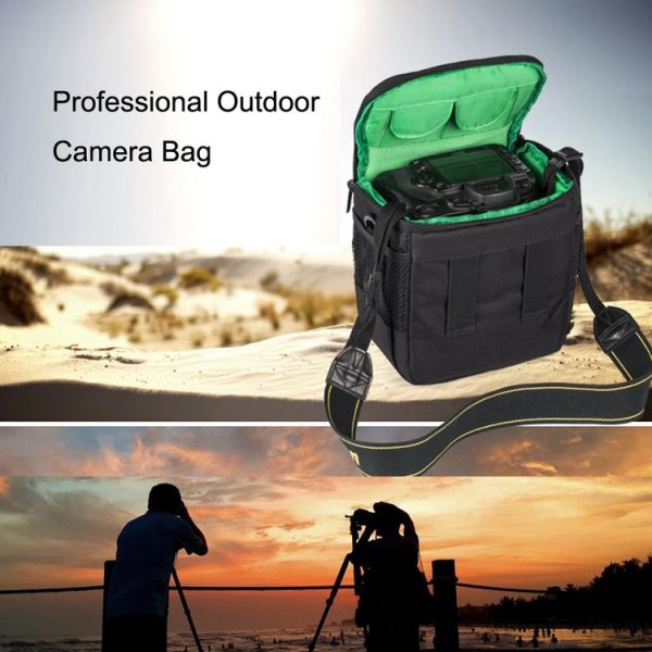 HUWANG HU107420 Portable Waterproof Scratch-proof Polyester Surface Material Outdoor Sports Sling Shoulder Bag Handbag DSLR Camera Bag Phone Bag with Adjustable Detachable Shoulder Strap for GoPro, SJCAM, Nikon, Canon, Xiaomi Xiaoyi YI, Apple, Samsung, Huawei, Size: 18 x 17 x 13 cm (Red) - Image 7