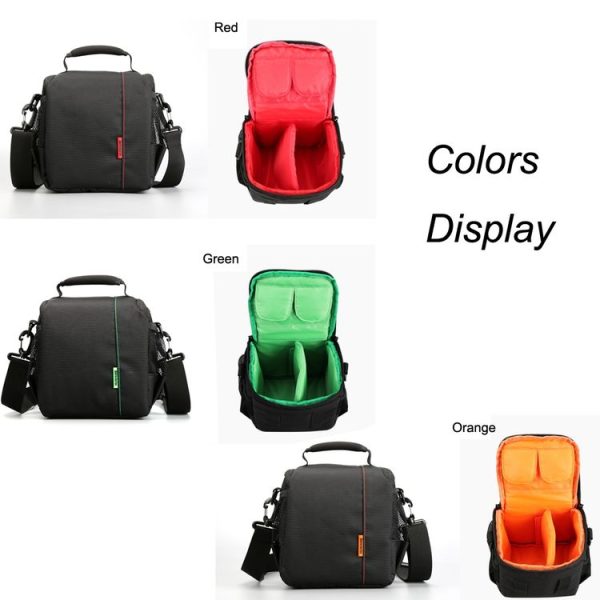 HUWANG HU107420 Portable Waterproof Scratch-proof Polyester Surface Material Outdoor Sports Sling Shoulder Bag Handbag DSLR Camera Bag Phone Bag with Adjustable Detachable Shoulder Strap for GoPro, SJCAM, Nikon, Canon, Xiaomi Xiaoyi YI, Apple, Samsung, Huawei, Size: 18 x 17 x 13 cm (Red) - Image 9