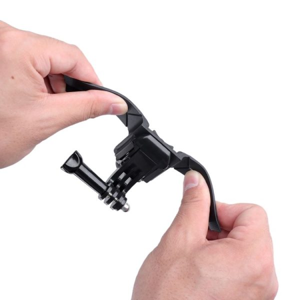 Helmet Mount with J-Hook Buckle for GoPro, Insta360, DJI and Other Action Cameras (Black) - Image 4