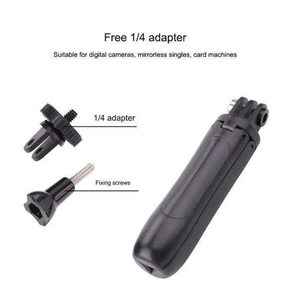 Multi-functional Foldable Tripod Holder Selfie Monopod Stick for GoPro, Insta360, DJI and Other Action Cameras, Length: 12-23cm (Blue) - Image 4
