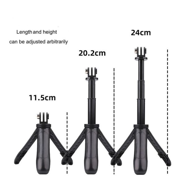 Multi-functional Foldable Tripod Holder Selfie Monopod Stick for GoPro, Insta360, DJI and Other Action Cameras, Length: 12-23cm (Blue) - Image 5