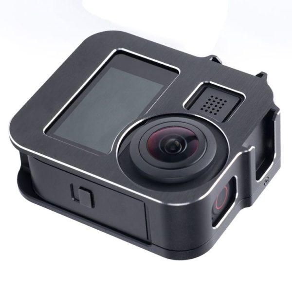 Dual Cold Shoes CNC Aluminum Alloy Frame Cage for GoPro Max (Black) - Image 5